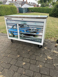 Snap On Tool Box 55” X 24” KRA Stainless Steel In White With Key