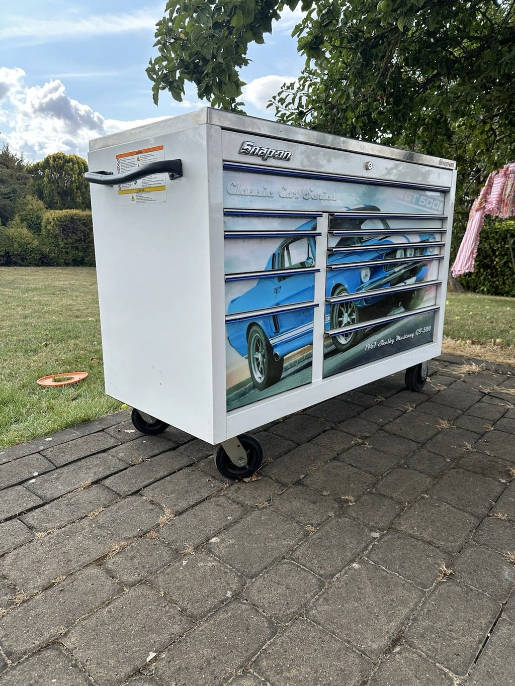 Snap On Tool Box 55” X 24” KRA Stainless Steel In White With Key