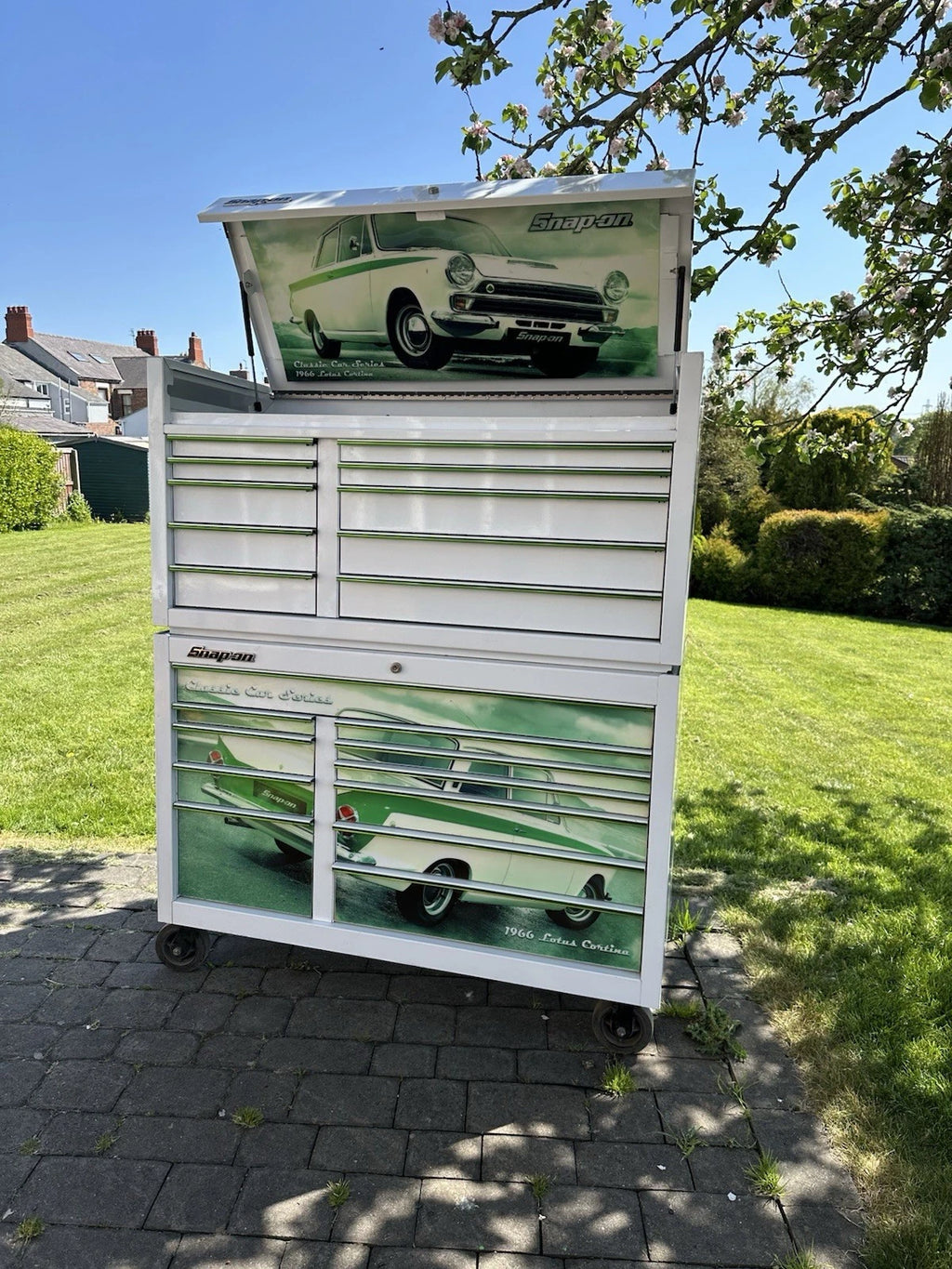 Snap On Tool Box 55” X 24” KRA Roll Cab With Top Box Lotus Cortina With Key